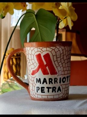 Hand-painted Marriot Hotel at Petra, Jordan Ceramic Souvenir Coffee Mug